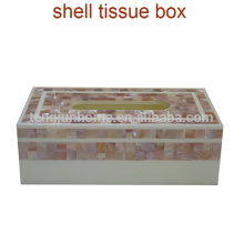 Rosa caixa de tecido retângulo retângulo titular da caixa